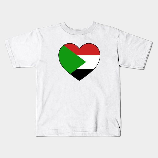 Heart - Sudan Kids T-Shirt by Tridaak